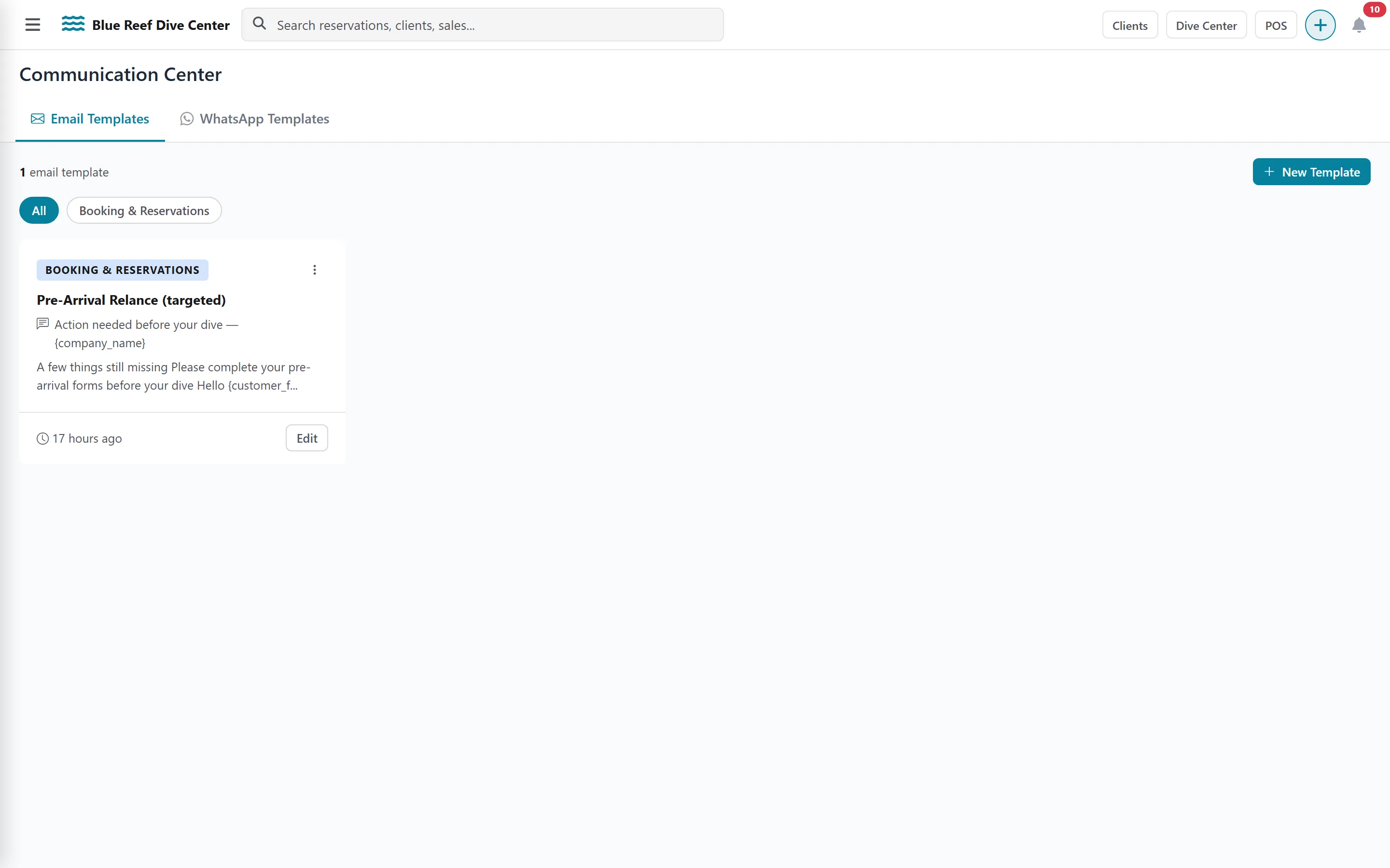 Communication Center, Email Templates
